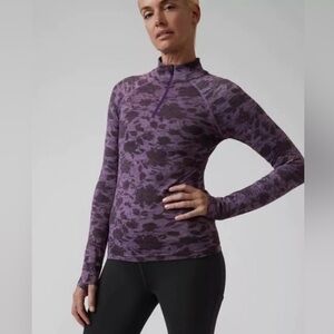 Athleta Long Sleeve Quarter-Zip Athletic Top
